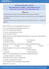 Đề thi giữa kì 2 KHTN 6 Chân trời sáng tạo - Đề số 2